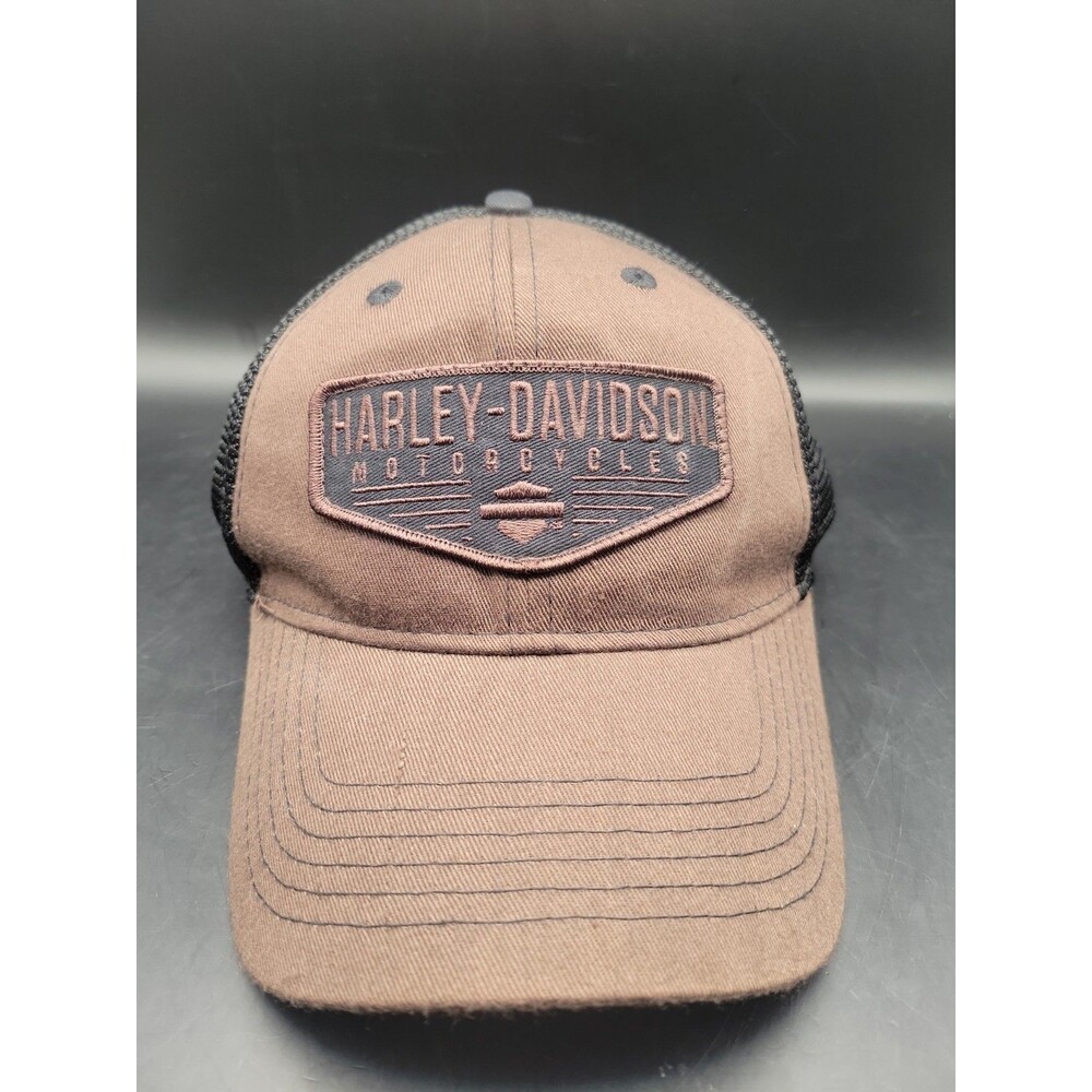 Harley-Davidson Hat Cap Strap Back Mesh Patch Motorcycle Mens